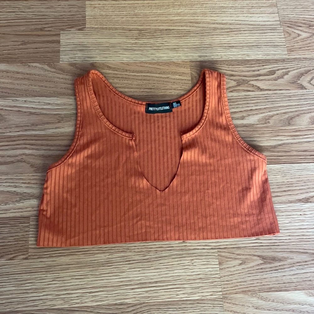 Orange crop top